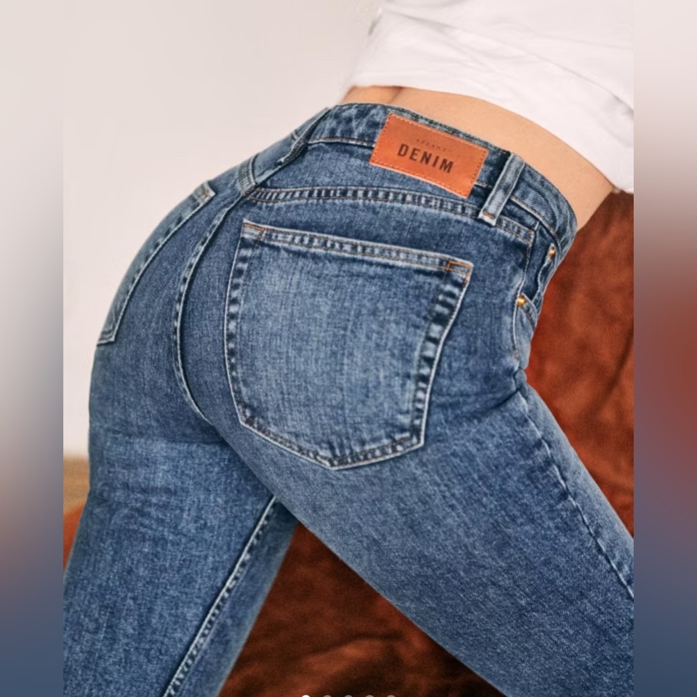 Sezane Le Brut Light Blue Hem Jeans, 33